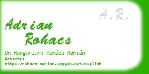 adrian rohacs business card